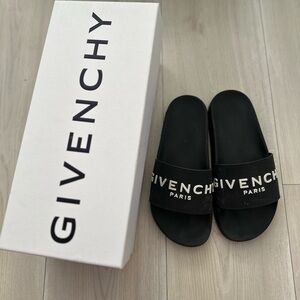 Givenchy Black Logo Slide Sandals